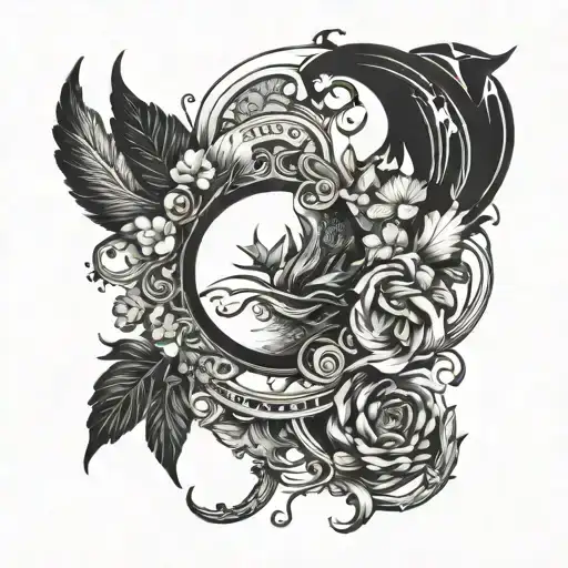 A tattoo design symbolizing the complexities of relationships and desire, incorporating elements of Venus emerging from the sea, with a subtle nod to the lyrics 'Ton désir est un sentier devant moi' tattoo design idea