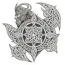 Celtic warrior chest tattoo tattoo design idea