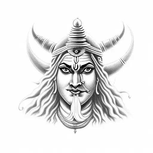 lord Shiv parvati tattoo design idea