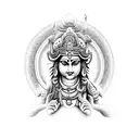 goddess durga tattoo design idea