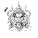 goddess durga tattoo design idea