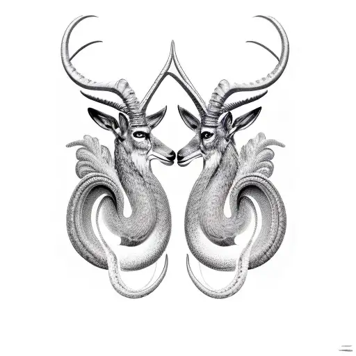ibex and venus tattoo design idea