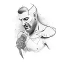 man in the arena struggling tattoo design idea