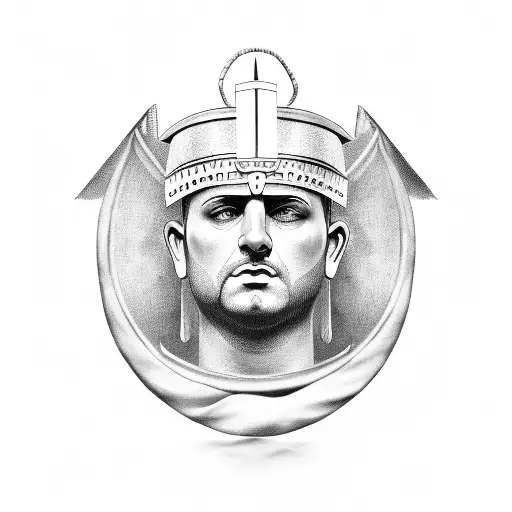 roman centurion tattoo design idea