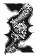 sleeve for arm tattoo evil sick deamons and biometric  tattoo design idea