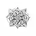 Celtic knot with heart  tattoo design idea
