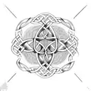 Celtic knot with heart  tattoo design idea