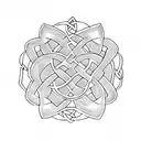 Celtic knot with heart  tattoo design idea