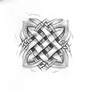 Simple Celtic knot with heart  tattoo design idea