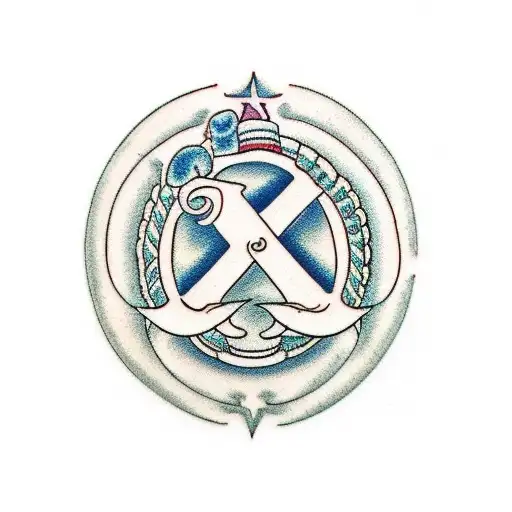 initials E J tattoo design idea