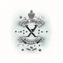 initials E J tattoo design idea