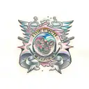 initials E J tattoo design idea