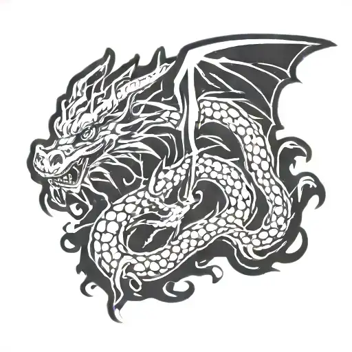 dragon trampstamp, that says the words "backseat dragon", with the trampstamp design  tattoo design idea