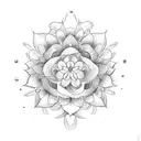 Time money flower tattoo design idea