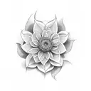 Time money flower tattoo design idea