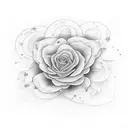Time money flower tattoo design idea