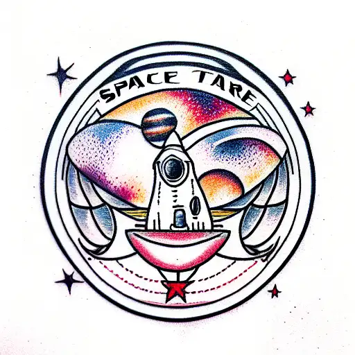 space tattoo design idea