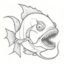 deep angler fish tattoo design idea