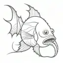 deep angler fish tattoo design idea
