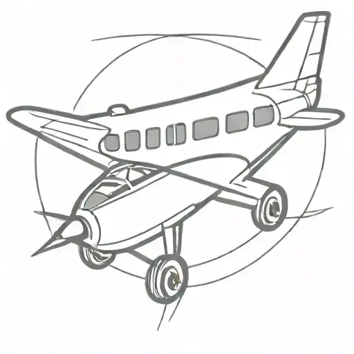 airplane window tattoo design idea