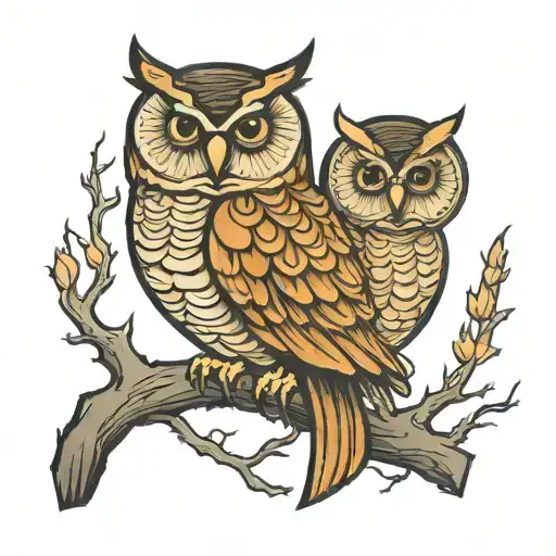 owl  with rest in peace steven tattoo design idea