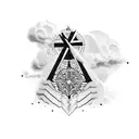 GOD IS GREATER THAN HIGH AND LOW CROSS  tattoo design idea