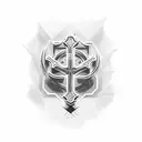 GOD IS GREATER THAN HIGH AND LOW CROSS  tattoo design idea