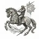 Overcoming adversity with a warrior spirit tattoo featuring a Sagittarius symbol tattoo design idea