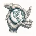 A powerful and determined figure holding a globe in their hands, representing their desire to change the world for the better tattoo design idea