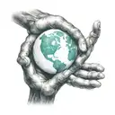 A powerful and determined figure holding a globe in their hands, representing their desire to change the world for the better tattoo design idea