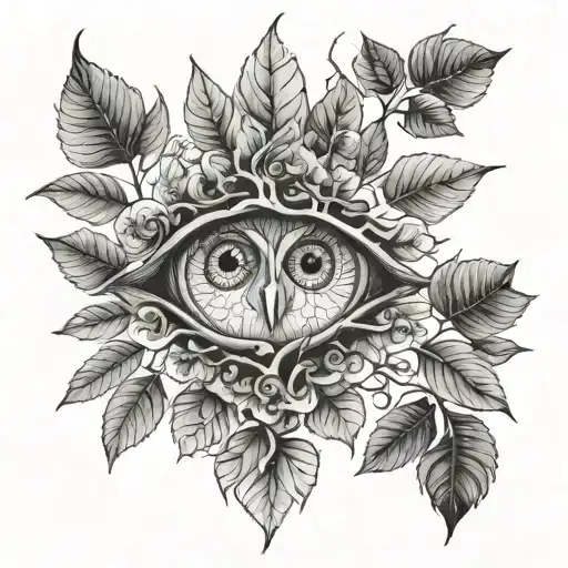 aspen tree eyes tattoo design idea