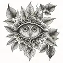 aspen tree eyes tattoo design idea