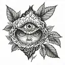 aspen tree eyes tattoo design idea