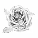 Pocket watch with rose vines wrapping around the chain tattoo design idea