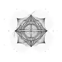 Circle, Rhombus, arrow, dot tattoo design idea