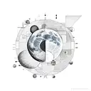 Moon phases integrated into a coding circuitry pattern tattoo design idea