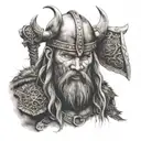 viking warrior tattoo design idea