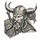 viking warrior tattoo design idea