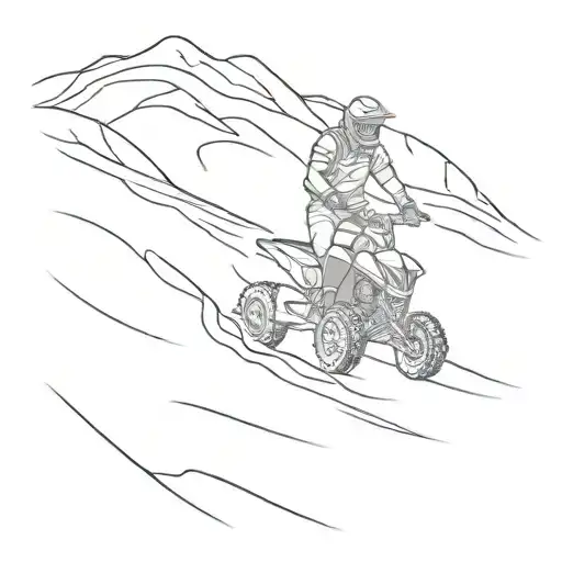 sand dunes atv rider tattoo design idea