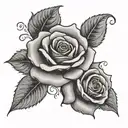 in loving memory rose tattoo design idea
