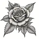 in loving memory rose tattoo design idea