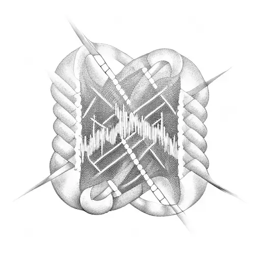 musical dna tattoo design idea