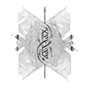 musical dna tattoo design idea