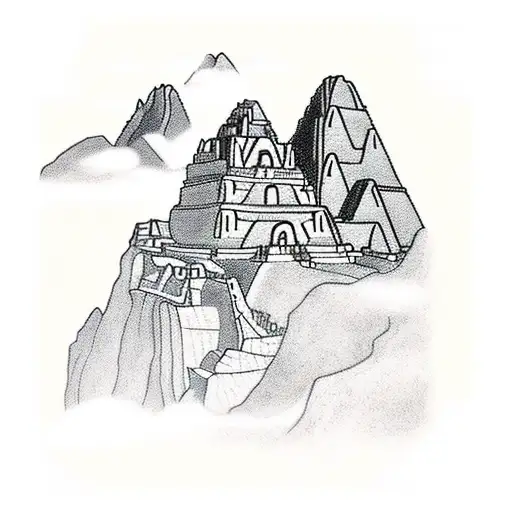Machu Picchu Colouring Page - Illustration by Jonathan Chapman Illustration  by Jonathan Chapman