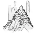 15th centuray Machu Picchu in Peru, person tattoo design idea