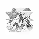 Machu Picchu Showing Through Clouds under the sky showing the Milky Way Galaxy tattoo design idea