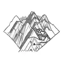 15th centuray Machu Picchu in Peru, tattoo design idea