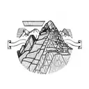 15th centuray Machu Picchu in Peru, tattoo design idea