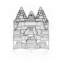 15th centuray Machu Picchu in Peru, tattoo design idea