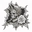 deadly sin pride tattoo design idea